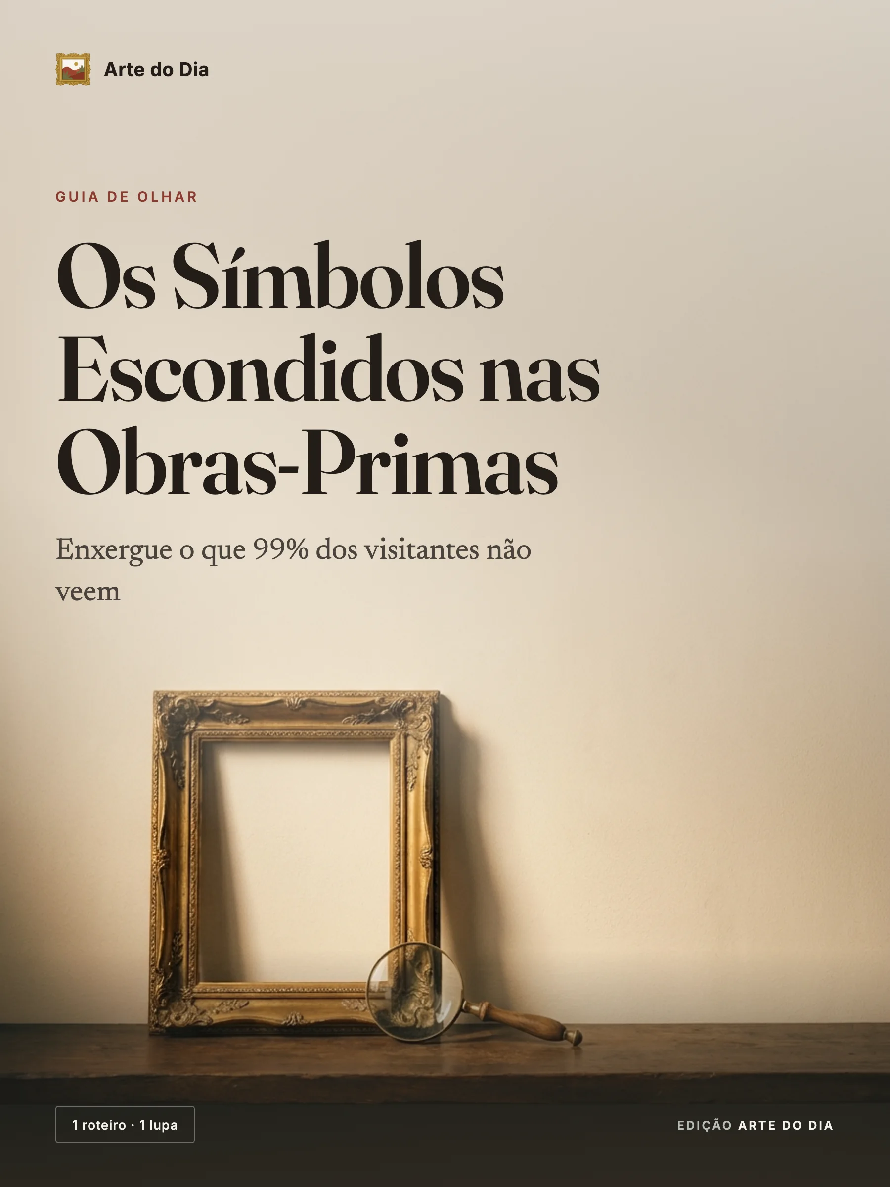 Capa do guia Os Símbolos Escondidos nas Obras-Primas, da Arte do Dia