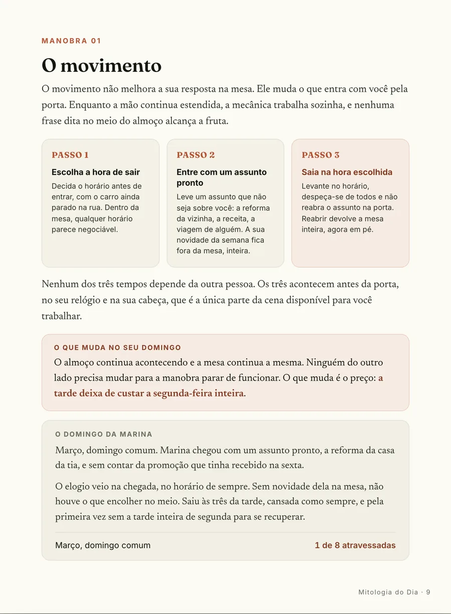 Passo a passo: O movimento em três passos, todos decididos antes de entrar pela porta